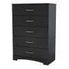 Step One 5-Drawer Pure Black Chest of Drawers by South Shore