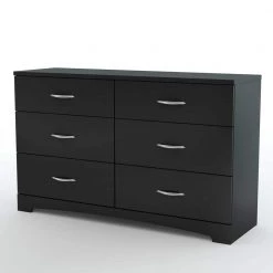 Step One 6-Drawer Pure Black Dresser by South Shore