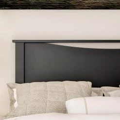 Step One Full/Queen-Size Headboard in Pure Black by South Shore -South Shore Shop pure black south shore headboards 3107270 4f 1000