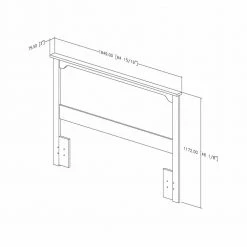 Fusion Pure Black Full/Queen Headboard by South Shore -South Shore Shop pure black south shore headboards 9008270 77 1000