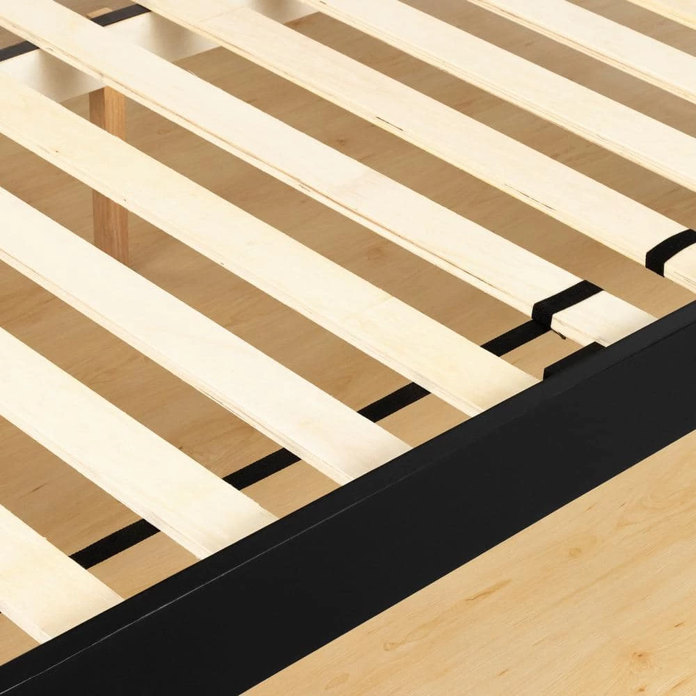 Vito Pure Black Full Size Platform Bed 56.5 in. W by South Shore 6 Vito Pure Black Full Size Platform Bed 56.5 in. W by South Shore - Image 6