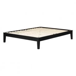 Vito Pure Black Full Size Platform Bed 56.5 in. W by South Shore