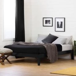 Vito Pure Black Full Size Platform Bed 56.5 in. W by South Shore 13 Vito Pure Black Full Size Platform Bed 56.5 in. W by South Shore -South Shore Shop pure black south shore platform beds 12482 c3 1000