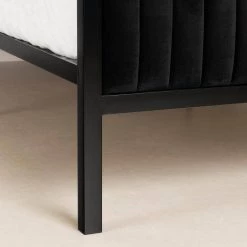 Flam Pure Black Finish Queen size Bed 63in W. with Headboard by South Shore -South Shore Shop pure black south shore platform beds 14013 1f 1000