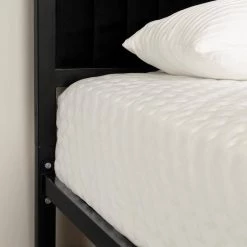 Flam Pure Black Finish Queen size Bed 63in W. with Headboard by South Shore -South Shore Shop pure black south shore platform beds 14013 fa 1000