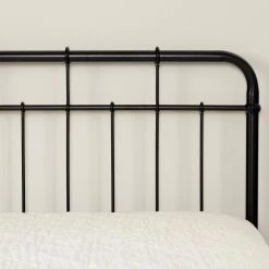 Tassio Pure Black Full Size Bed 55.75 in. W with Headboard by South Shore -South Shore Shop pure black south shore platform beds 14116 4f 1000
