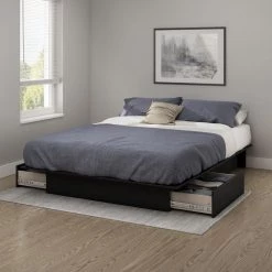 South Shore Shop -South Shore Shop pure black south shore platform beds 3107217 e1 1000