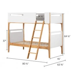Bebble Pure White and Exotic Light Wood Twin Bed by South Shore -South Shore Shop pure white and exotic light wood south shore bunk beds 12244 44 1000