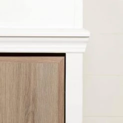 Cotton Candy Pure White and Rustic Oak Changing Table by South Shore -South Shore Shop pure white and rustic oak south shore changing tables 12742 44 1000