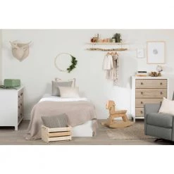 Cotton Candy 4-Drawer White and Rustic Oak Chest by South Shore -South Shore Shop pure white and rustic oak south shore kids dressers 12743 fa 1000