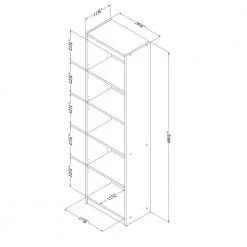 68.25 in. White Wood 5-shelf Standard Bookcase with Adjustable Shelves by South Shore -South Shore Shop pure white south shore bookcases bookshelves 7250758 1d 1000