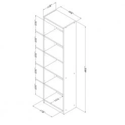 68.25 in. White Wood 5-shelf Standard Bookcase with Adjustable Shelves by South Shore -South Shore Shop pure white south shore bookcases bookshelves 7250758 40 1000
