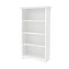 57.62 in. Pure White Faux Wood 4-shelf Standard Bookcase with Adjustable Shelves by South Shore