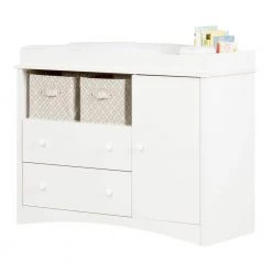 Peek-A-Boo 2-Drawer Pure White Changing Table by South Shore -South Shore Shop pure white south shore changing tables 2280331 44 1000