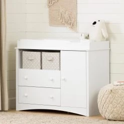 Peek-A-Boo 2-Drawer Pure White Changing Table by South Shore