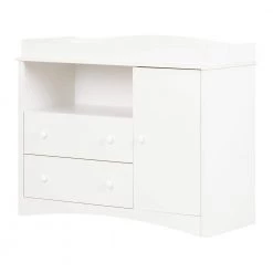 Peek-A-Boo 2-Drawer Pure White Changing Table by South Shore -South Shore Shop pure white south shore changing tables 2280331 c3 1000