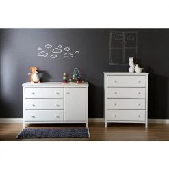 Cotton Candy 3-Drawer Pure White Changing Table by South Shore -South Shore Shop pure white south shore changing tables 3250333 44 1000