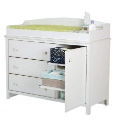 Cotton Candy 3-Drawer Pure White Changing Table by South Shore -South Shore Shop pure white south shore changing tables 3250333 4f 1000