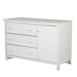 Cotton Candy 3-Drawer Pure White Changing Table by South Shore -South Shore Shop pure white south shore changing tables 3250333 c3 1000