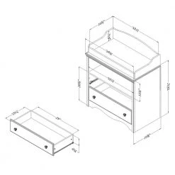 Heavenly 2-Drawer Pure White Changing Table by South Shore -South Shore Shop pure white south shore changing tables 3680331 1f 1000