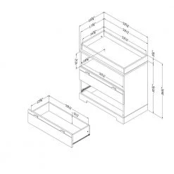Reevo 2-Drawer Pure White Changing Table by South Shore -South Shore Shop pure white south shore changing tables 3840330 fa 1000