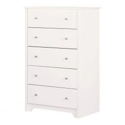Vito 5-Drawer Pure White Chest of Drawers by South Shore
