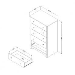 Fusion 5-Drawer Pure White Chest by South Shore -South Shore Shop pure white south shore chest of drawers 9007035 1f 1000