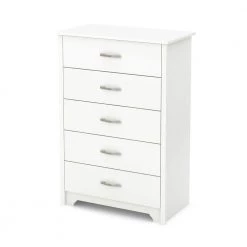 Fusion 5-Drawer Pure White Chest by South Shore