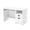 47.5 in. Pure White Rectangular 2 -Drawer Computer Desk with File Storage by South Shore