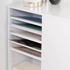 53.5 in. Pure White Rectangular 2 -Drawer Computer Desk with Adjustable Shelves by South Shore -South Shore Shop pure white south shore computer desks 7550727 44 1000