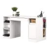 53.5 in. Pure White Rectangular 2 -Drawer Computer Desk with Adjustable Shelves by South Shore