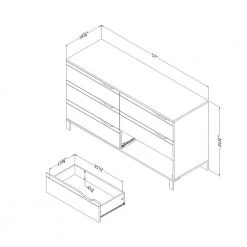 Kanagane 6 -Drawer Pure White Dresser by South Shore -South Shore Shop pure white south shore dressers 12127 44 1000