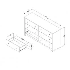 Vito 6-Drawer Pure White Dresser by South Shore 10 Vito 6-Drawer Pure White Dresser by South Shore -South Shore Shop pure white south shore dressers 3150010 40 1000