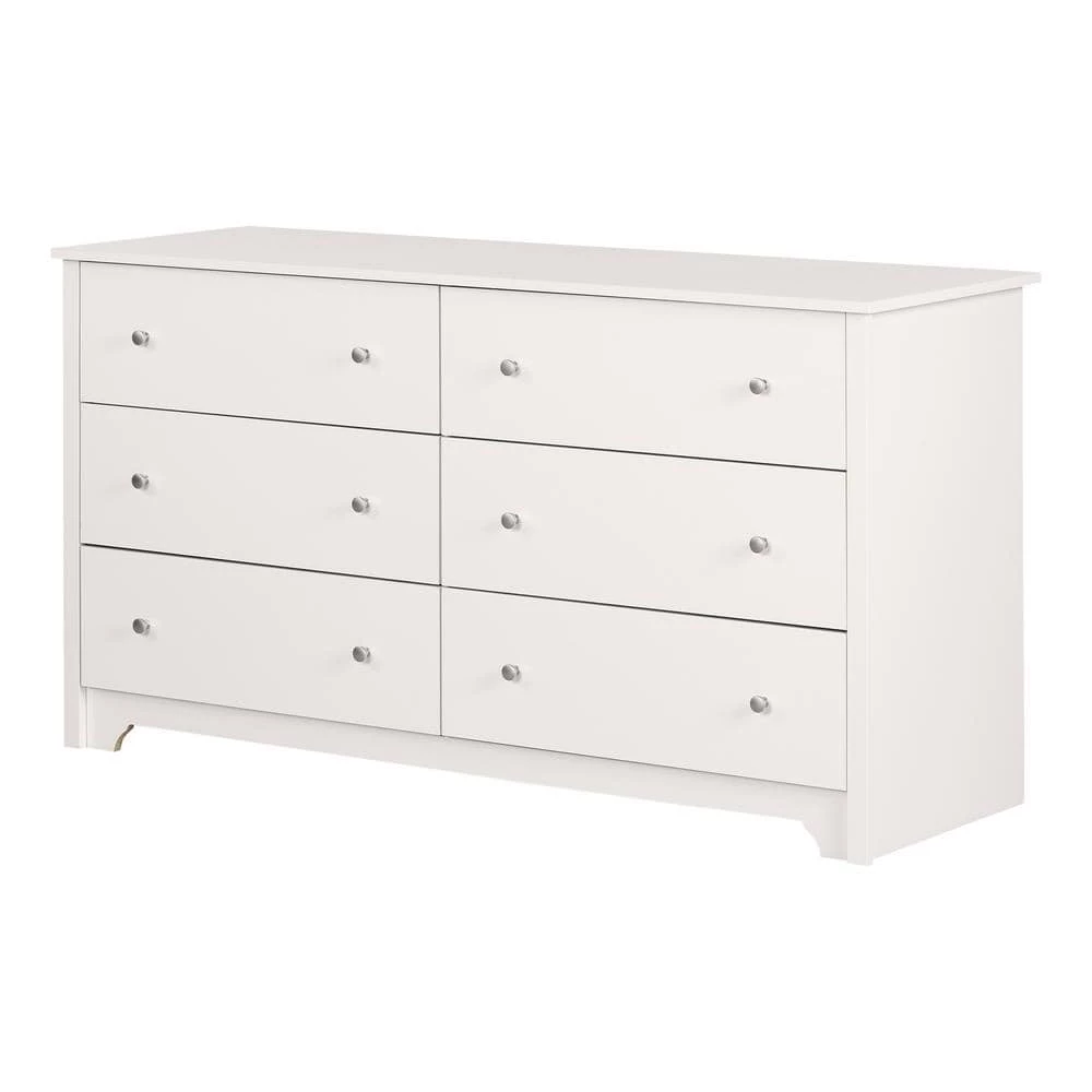 Vito 6-Drawer Pure White Dresser by South Shore 1 Vito 6-Drawer Pure White Dresser by South Shore