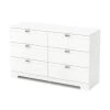 Reevo 6-Drawer Pure White Dresser by South Shore