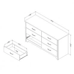 Fusion 6-Drawer Pure White Dresser by South Shore -South Shore Shop pure white south shore dressers 9007010 44 1000