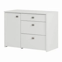 Interface Pure White Storage Unit Cabinet with File Drawer by South Shore