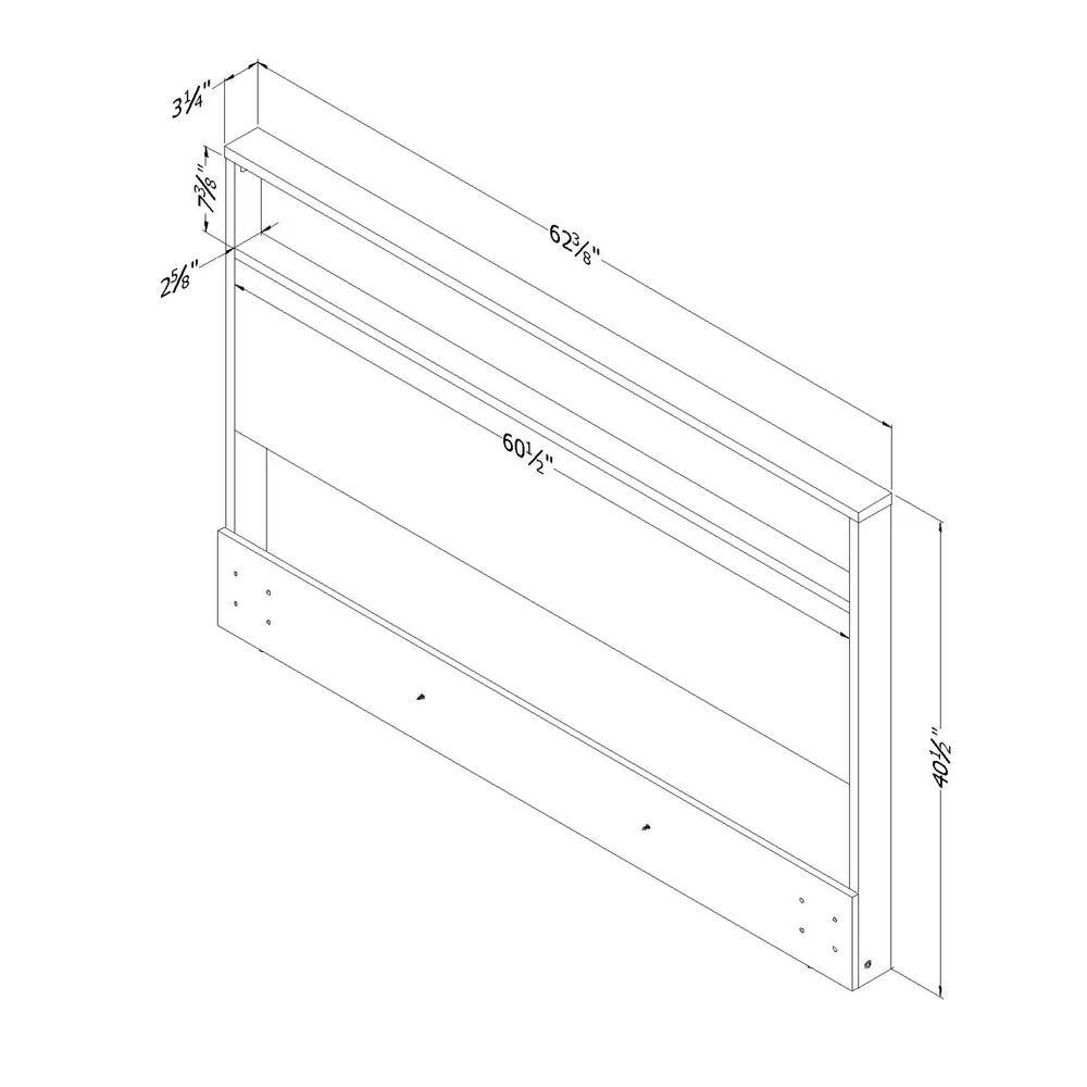 Kanagane Pure White Full/Queen Headboard by South Shore 5 Kanagane Pure White Full/Queen Headboard by South Shore - Image 5