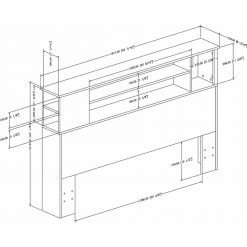 Vito Full/Queen-Size Bookcase Headboard in Pure White by South Shore -South Shore Shop pure white south shore headboards 3150092 76 1000