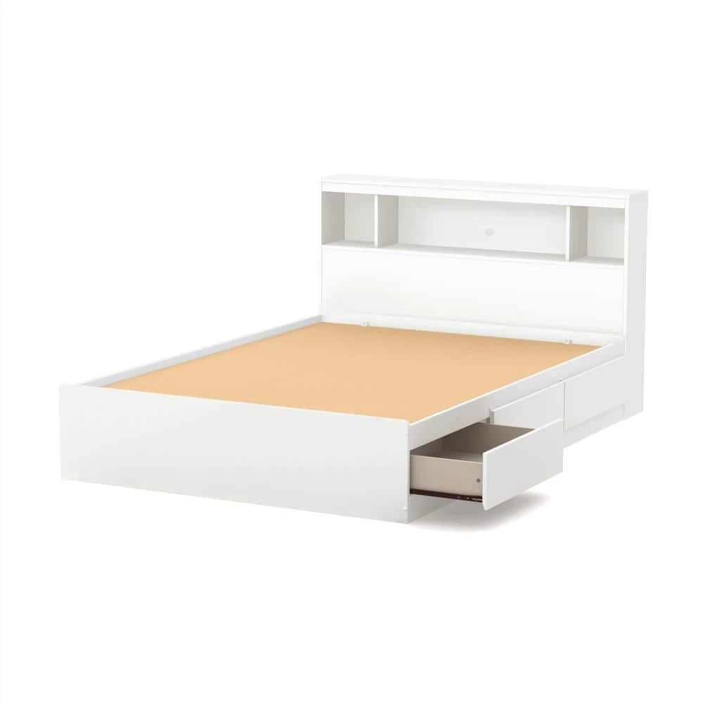 Reevo Full Mattress Bed With Bookcase Headboard 54 in. by South Shore 2 Reevo Full Mattress Bed With Bookcase Headboard 54 in. by South Shore - Image 2
