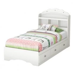Tiara 3-Drawer Pure White Twin-Size Storage Bed by South Shore -South Shore Shop pure white south shore kids beds 3650212 fa 1000