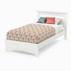 Libra Pure White Twin Bed Frame by South Shore
