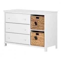 Cotton Candy 3-Drawer Pure White Dresser by South Shore -South Shore Shop pure white south shore kids dressers 12140 c3 1000
