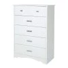 Tiara 5-Drawer Pure White Chest by South Shore