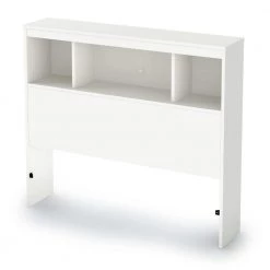 Spark Twin-Size Bookcase Headboard in Pure White by South Shore