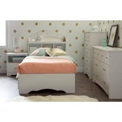 Tiara 1-Drawer Pure White Nightstand by South Shore -South Shore Shop pure white south shore kids nightstands 9059062 31 1000