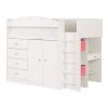 Tiara 4-Drawer Pure White Twin-Size Loft Bed by South Shore