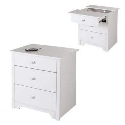 Vito Pure White Nightstand by South Shore -South Shore Shop pure white south shore nightstands 3150060 1f 1000