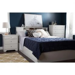 Vito Pure White Nightstand by South Shore -South Shore Shop pure white south shore nightstands 3150060 31 1000