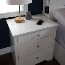 Vito Pure White Nightstand by South Shore -South Shore Shop pure white south shore nightstands 3150060 c3 1000